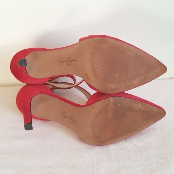 Jessica Simpson Castana Red Suede Stiletto Pump Sz 8 - Picture 6 of 9